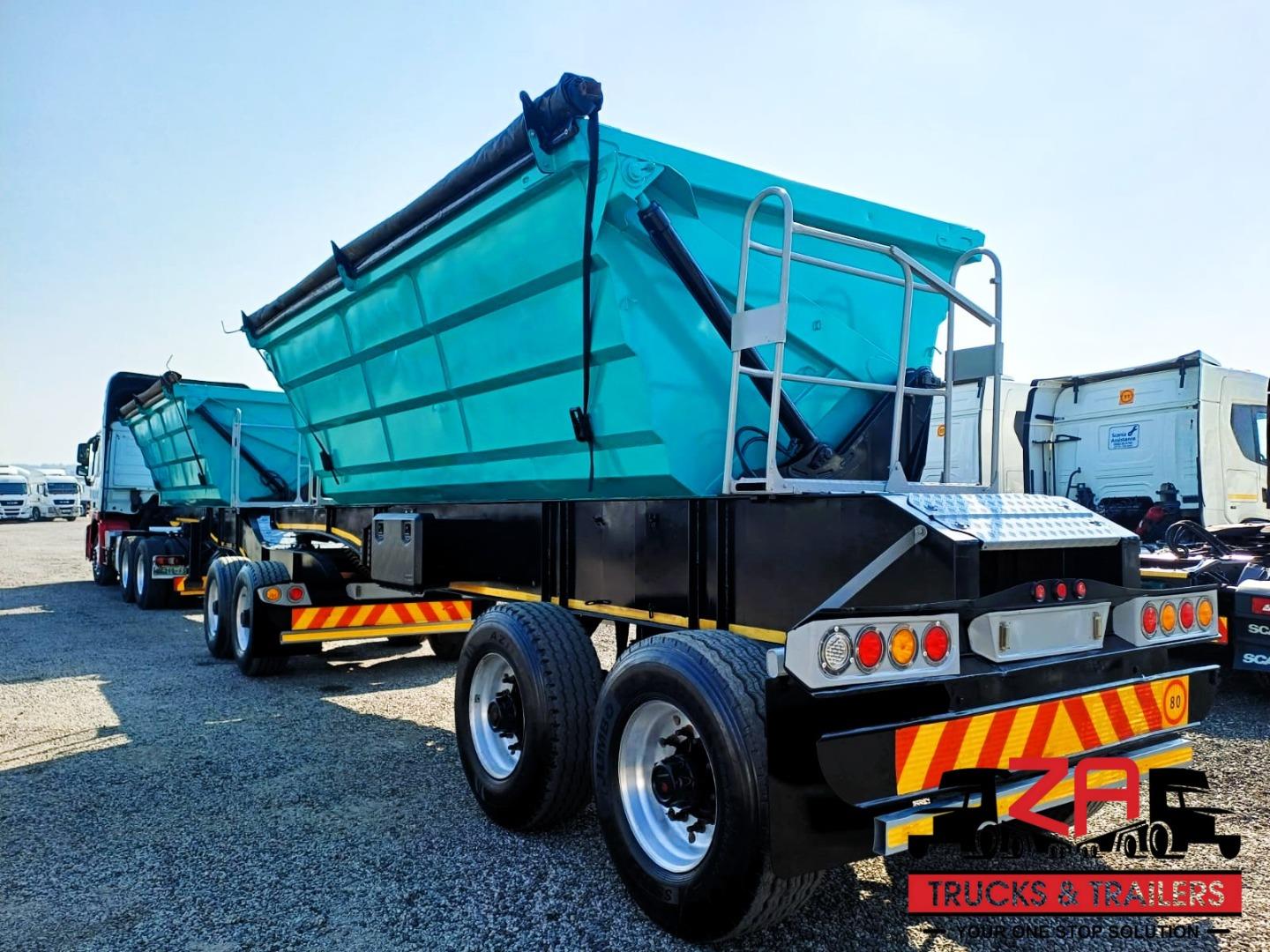 Sa Truck Bodies 25 CUBE SIDE TIPPER TRAILER Za Trucks and Trailers