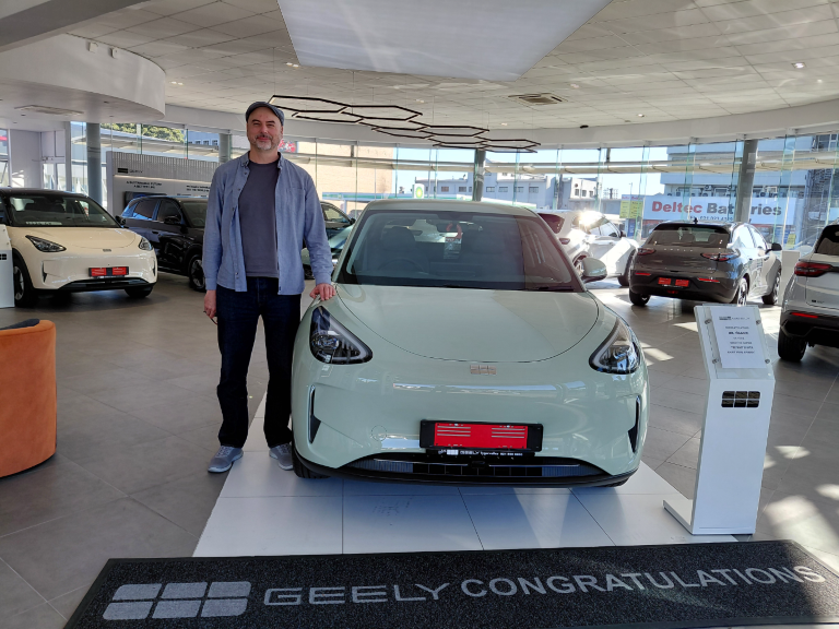 Justus took temporary long-term ownership of a Geely E2 earlier this year.