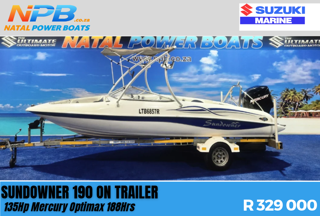 Sundowner 190 Bowrider -135HP Mercury Optimax on Galvanized Trailer for ...